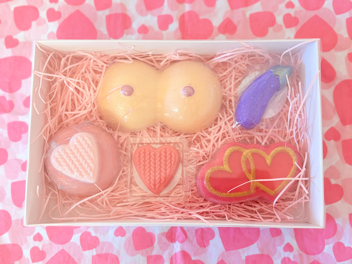 Valentines Bath Bomb & Soap box